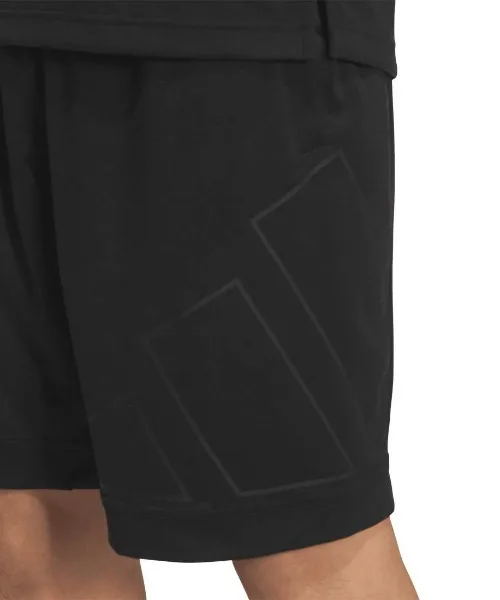 Мужские спортивные шорты adidas Tech Essentials с логотипом чёрно-белые — фото 4