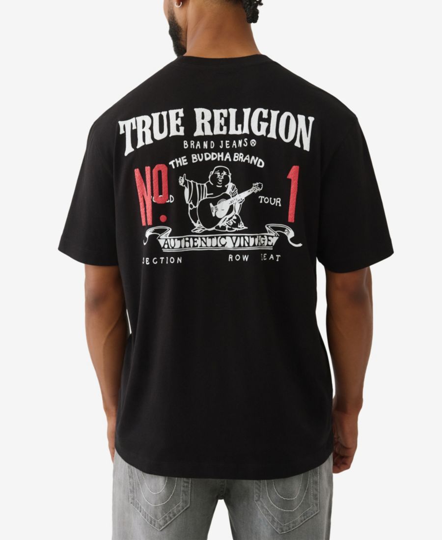 

Мужская футболка с коротким рукавом и логотипом в виде подковы True Religion, Jet Black