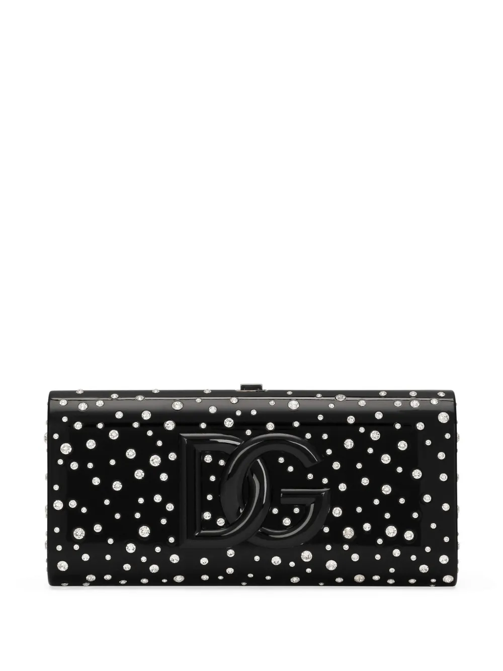 

Клатч с логотипом DG и кристаллами DOLCE & GABBANA, черный