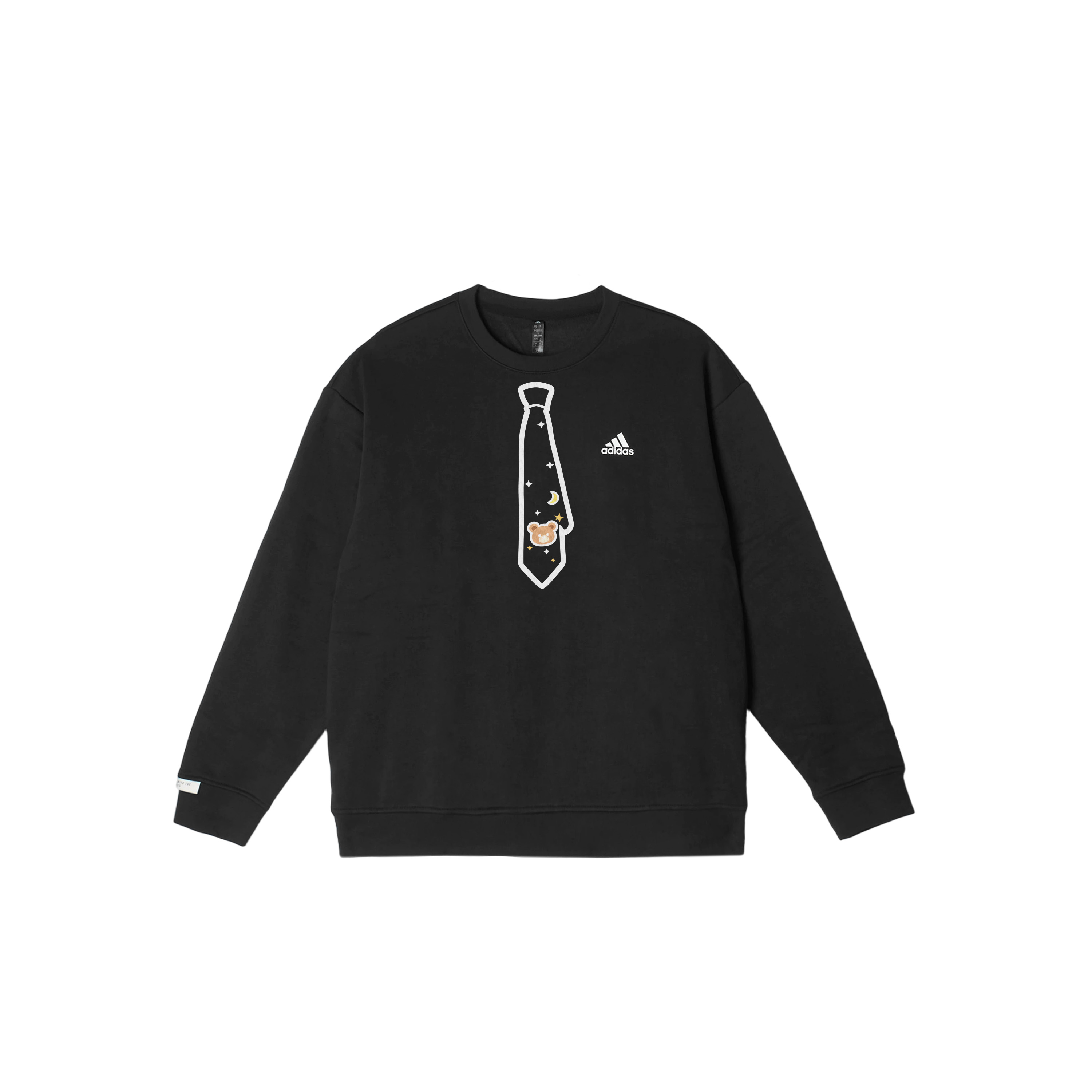 

Adidas Толстовки LABEL унисекс, черные, с круглым вырезом, средней толщины