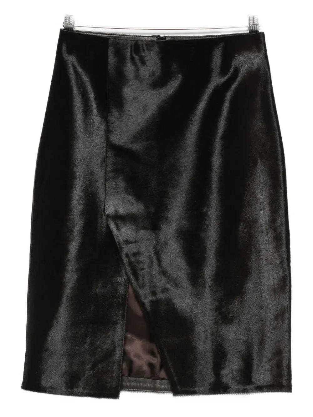 

Юбка из телячьей шерсти с боковыми разрезами LouLou de Saison, коричневый