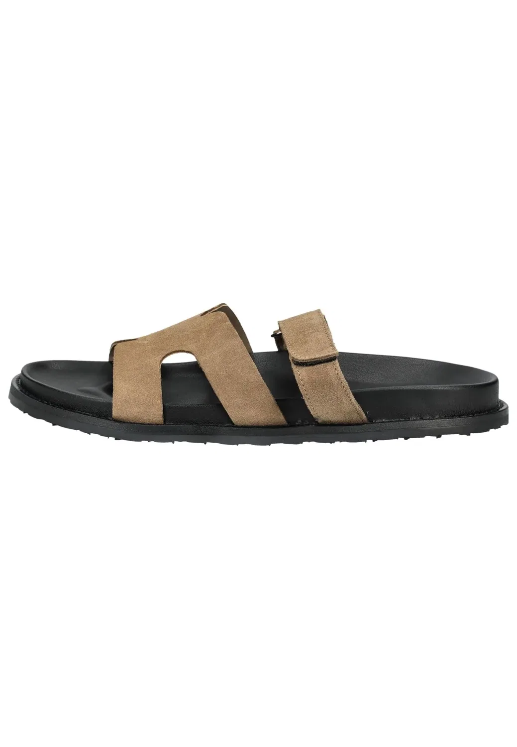 Пантолеты из кожи, Steve Madden, черный/бежевый — фото 2