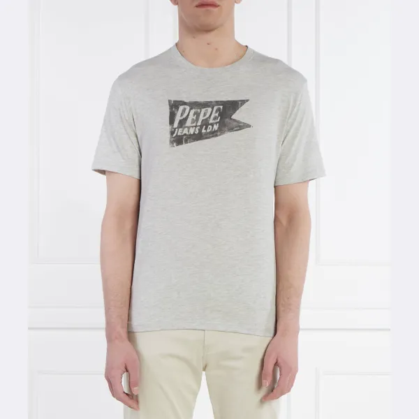 

Одинарная кардиффская футболка стандартного кроя Pepe Jeans London, серый