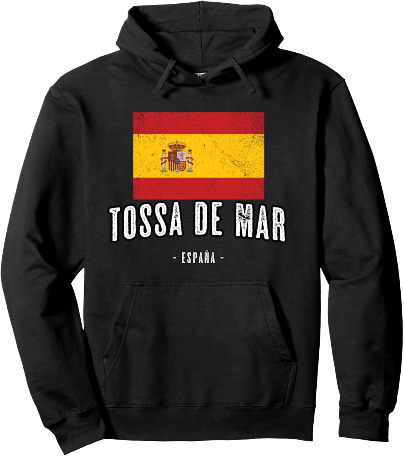 

Тосса-де-Мар, Испания, Сувенир - Город - Флаг - Толстовка Tossa De Mar Es - Tienda De Ropa, черный