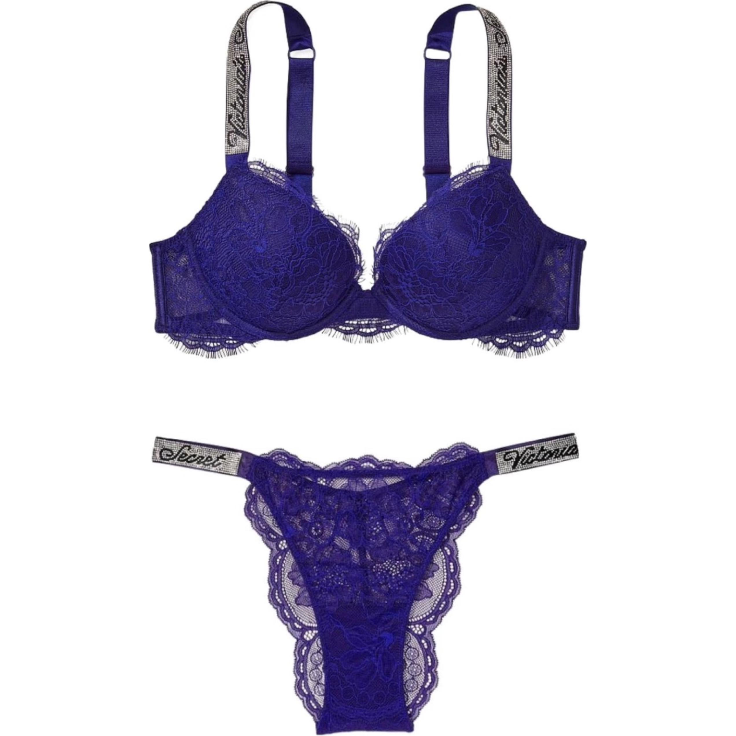 

Victoria'S Secret Комплект нижнего белья для женщин, темно-фиолетовый