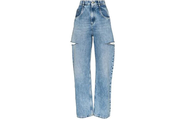 

Джинсы женские Maison Margiela рваные по бокам, синий