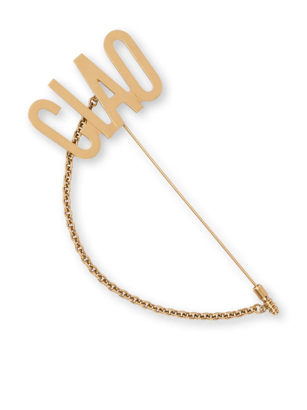 

Брошь Ciao с цепочкой Moschino, золотой