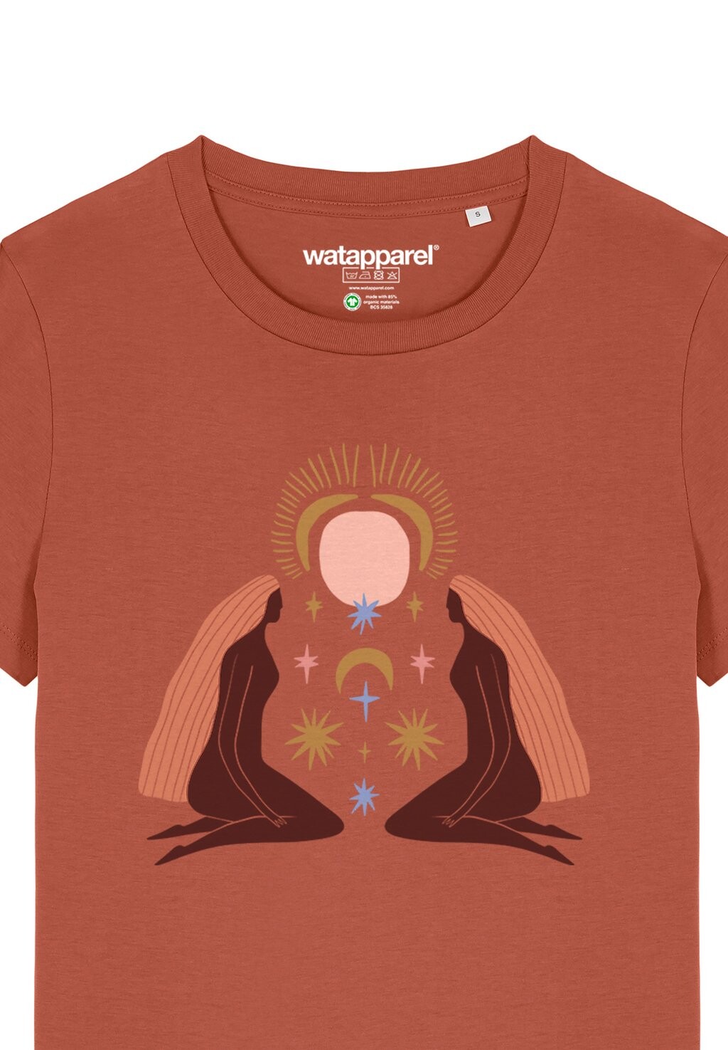 

Футболка с принтом LOVE AND FLEX watapparel, коричневый