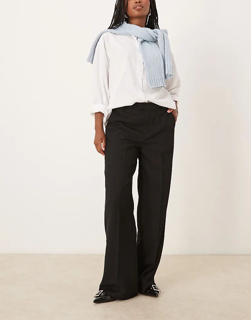 

Широкие брюки Gina Tricot черного цвета