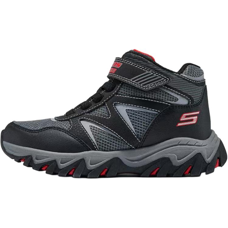

Skechers Kids Детские кроссовки для мальчиков, нескользящие, износостойкие, средней высоты, цвет черный, серый
