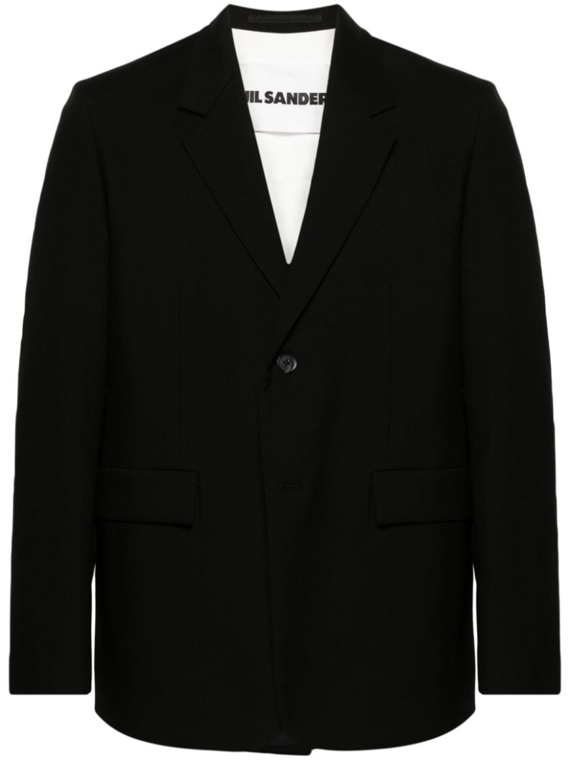 

Jil Sander шерстяной однобортный пиджак, черный