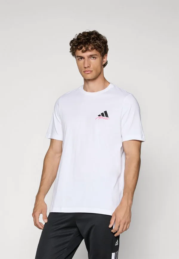 Футболка с изображением иконы месси. Adidas Performance, White — фото 3