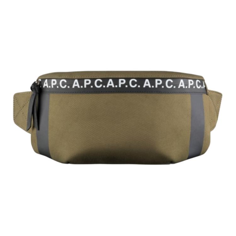 

A.P.C Хлопковая поясная сумка мужская темно-коричневая серая
