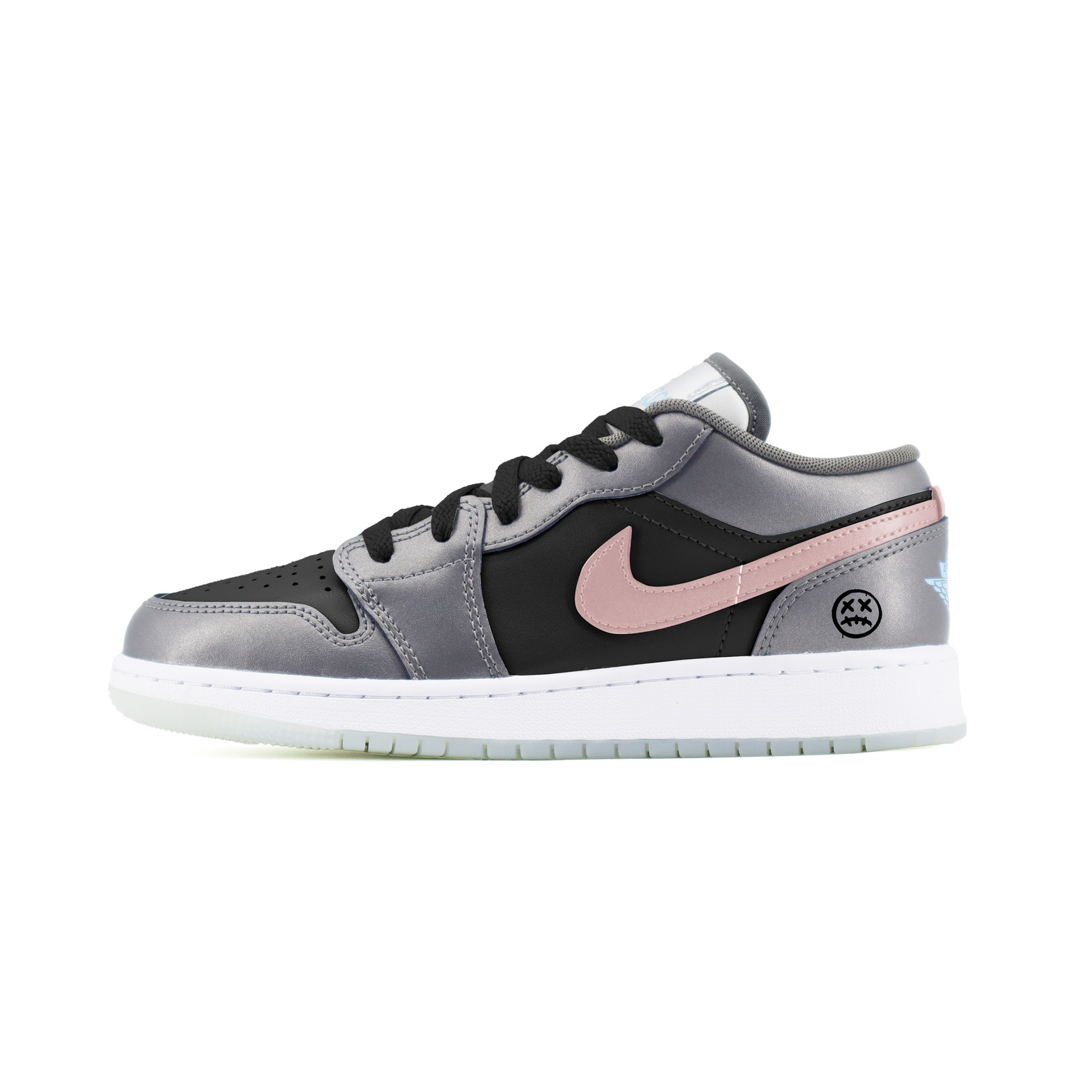 

Jordan Air 1 Slip Resistant Low top детские баскетбольные кроссовки серебристо-серый для подростков