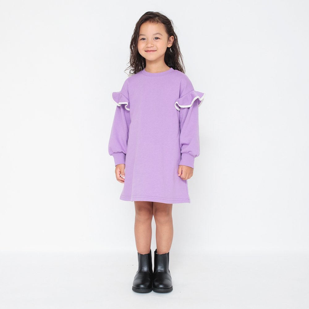 Платье с оборками на рукавах из флиса Branshes, Lavender — фото 3