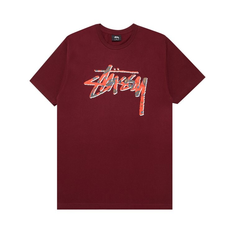 

Футболка Stussy Paisley Stock 'Wine', красный