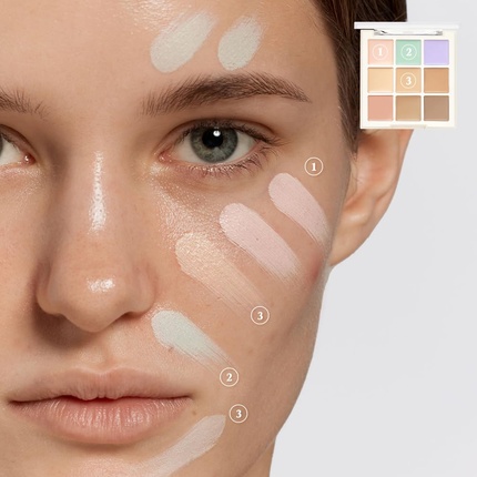 Палитра Pro Concealer 01 Cover Color Corrector для корейского макияжа Dasique — фото 3