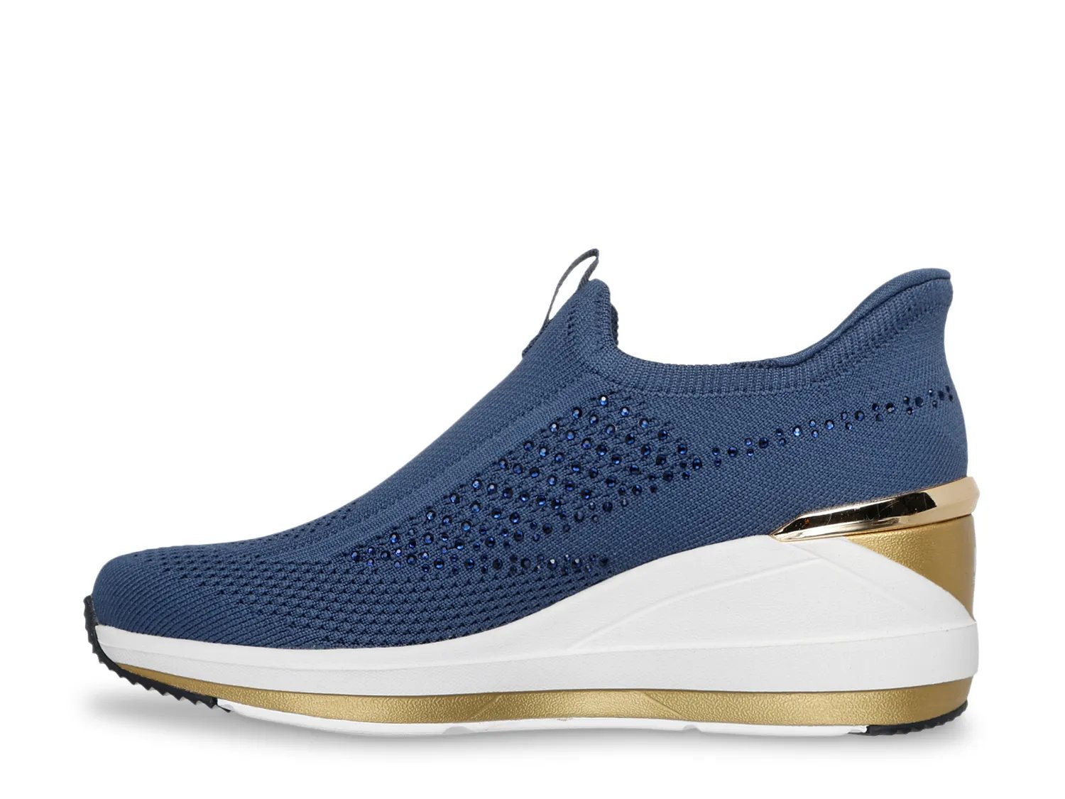 Слипоны Skechers Triple Wedge Milee Wedge Slip-On, темно-синий — фото 2