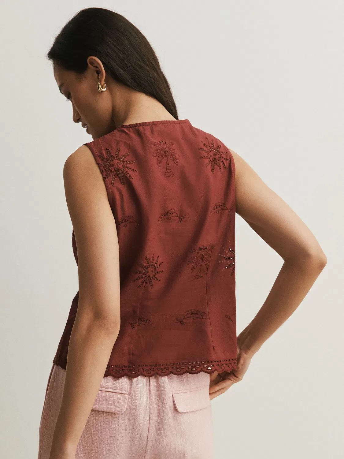 Жилет костюма Next, Burgundy — фото 4