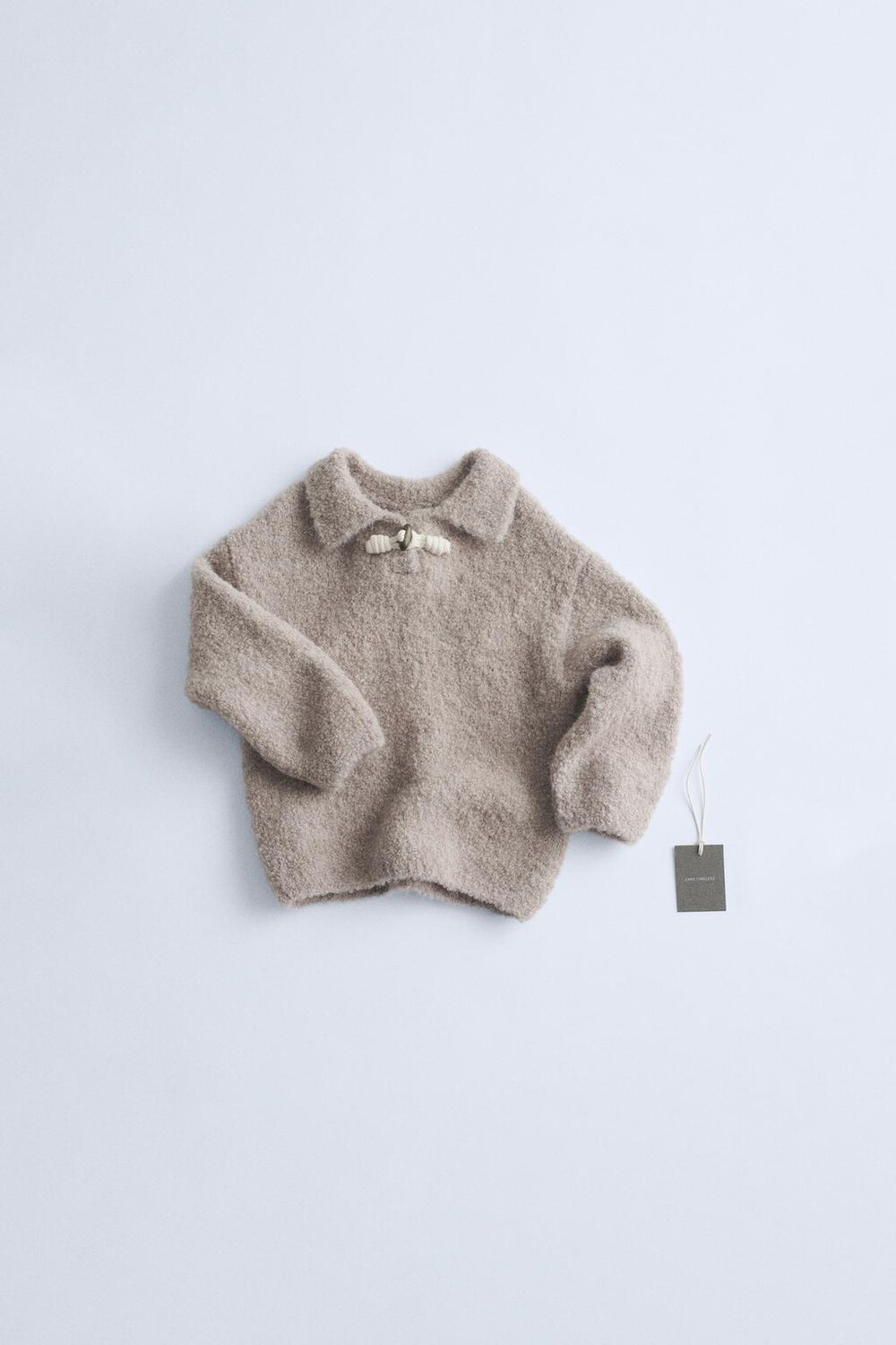 

Джемпер букле из шерсти и альпаки ZARA, светло-бежевый