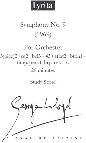 

CD диск Lloyd, George: Lloyd: Symphony No. 9 - Study Score