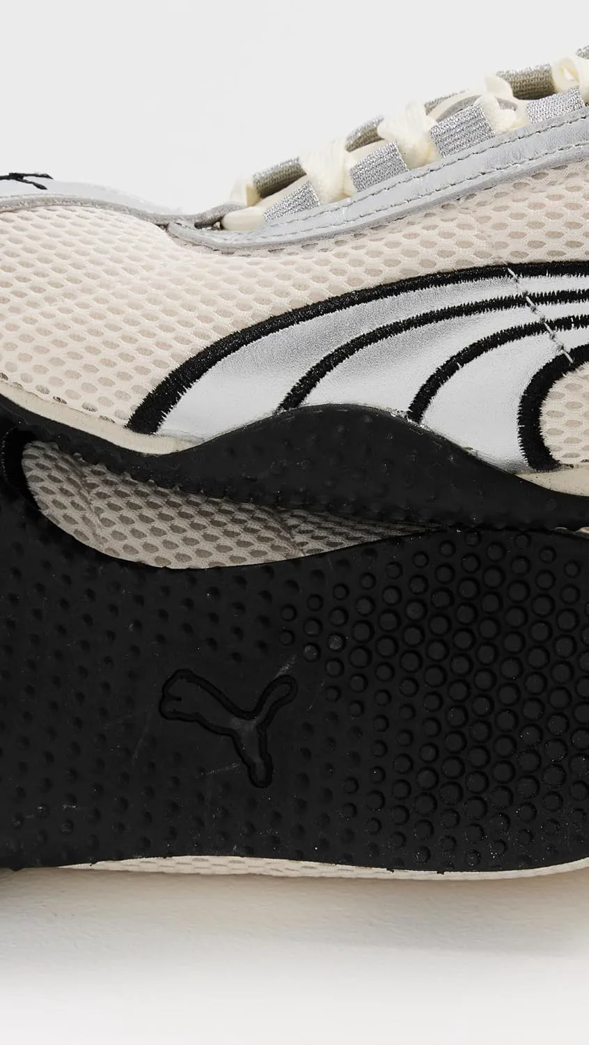 Мужские кроссовки PUMA H Street OG на шнуровке, повседневные - зеленые, слоновая кость/серебряный — фото 4