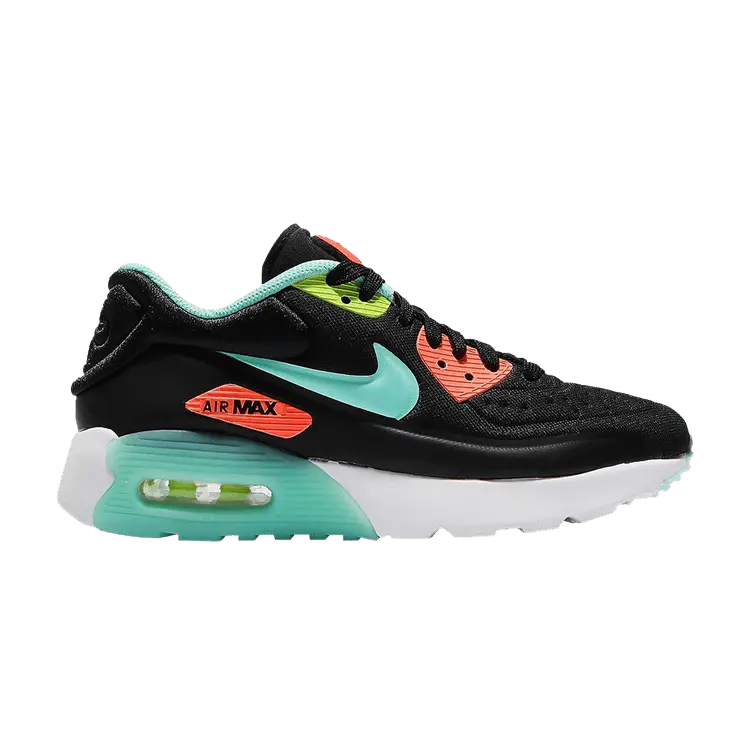 

Кроссовки Nike Air Max 90 Ultra SE GS 'Black Turquoise Bright Mango', черный