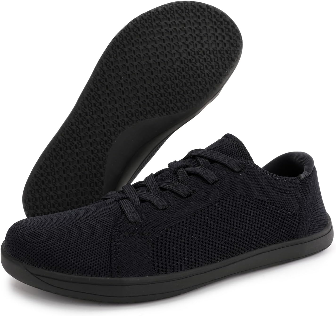 

Женские и мужские кроссовки с широкой носовой частью, минималистичные для трейлового бега и походов, удобные для ходьбы, дышащие, с нулевым перепадом, повседневные кроссовки, летние, без шнурков, теннисного типа Kvotuu, черный