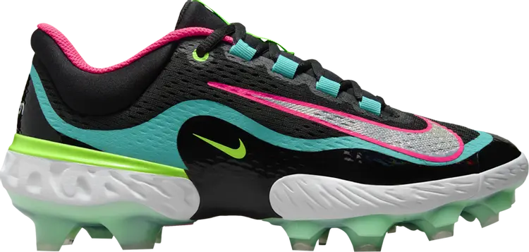 

Кроссовки Alpha Huarache Elite 4 Low MCS 'Black Teal Pink', черный