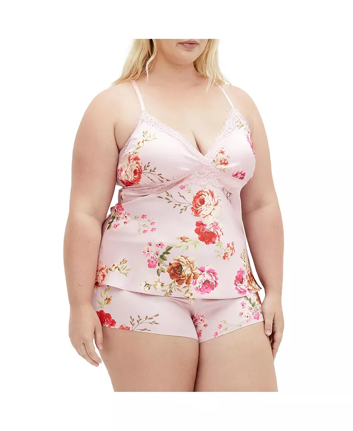 

Комплект Arcadia Cami Plus Size CITY CHIC, розовый