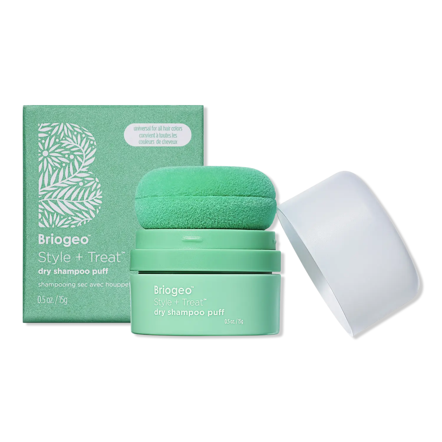 

Сухой шампунь-пуховка Style + Treat Briogeo, Universal For All Hair Colors