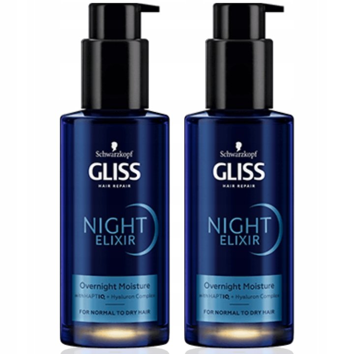 

2 x GLISS Night Elixir Overnight Moisture сыворотка для волос 100 мл Inna marka