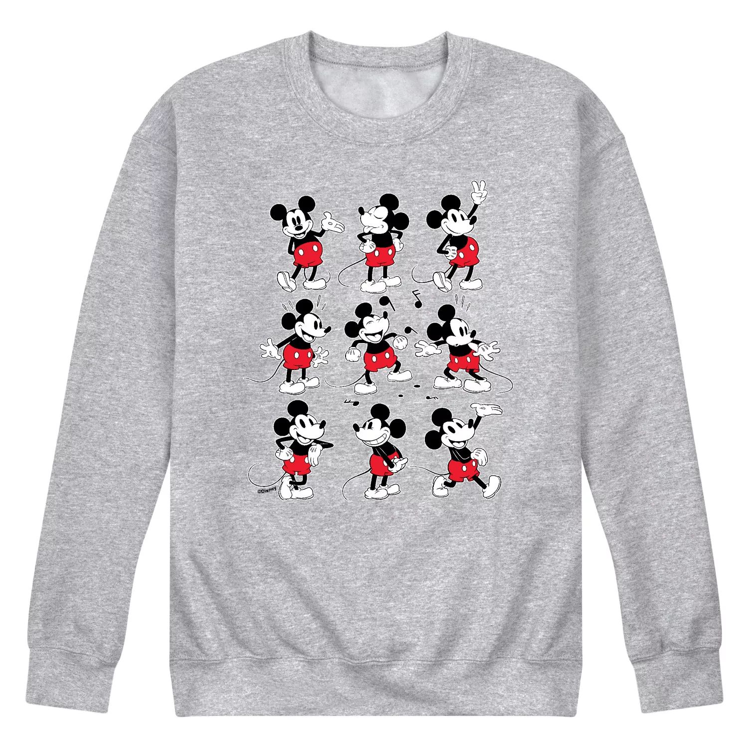 

Мужской флисовый свитшот Disney's Mickey Mouse Poses Grid Licensed Character