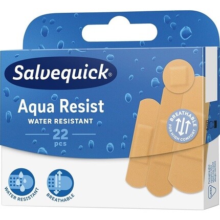 

Водостойкие лейкопластыри Salvequick Aqua Resist 22 шт., Assorted