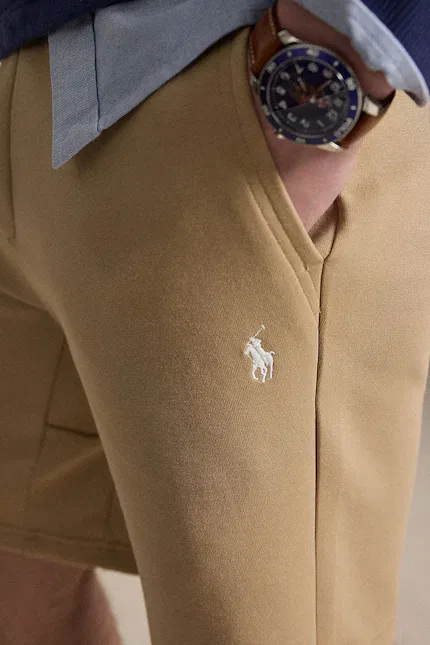 Шорты спортивные мужские Polo Ralph Lauren, бежевый — фото 4
