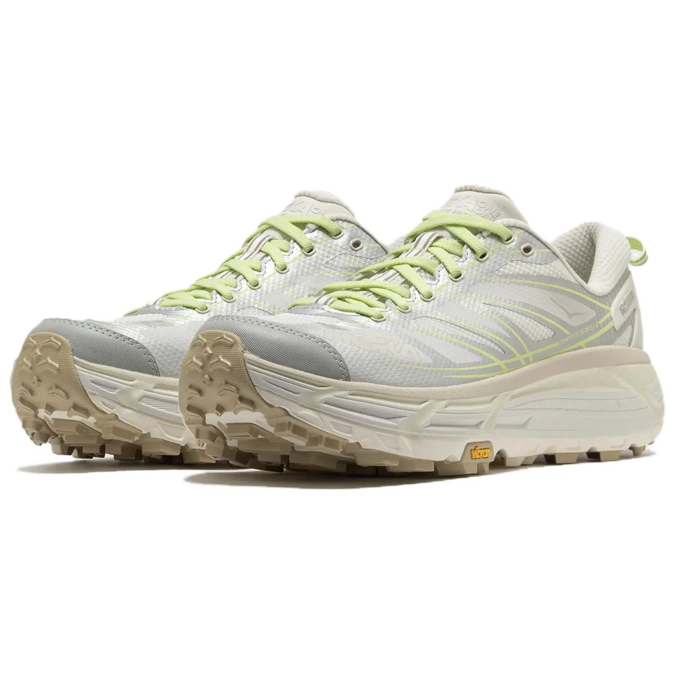 HOKA ONE ONE Mafate Speed 2 Trail Running Shoes Unisex Beige Silver — фото 4