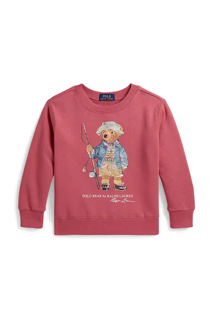 Толстовка детская хлопковая Polo Ralph Lauren, розовый
