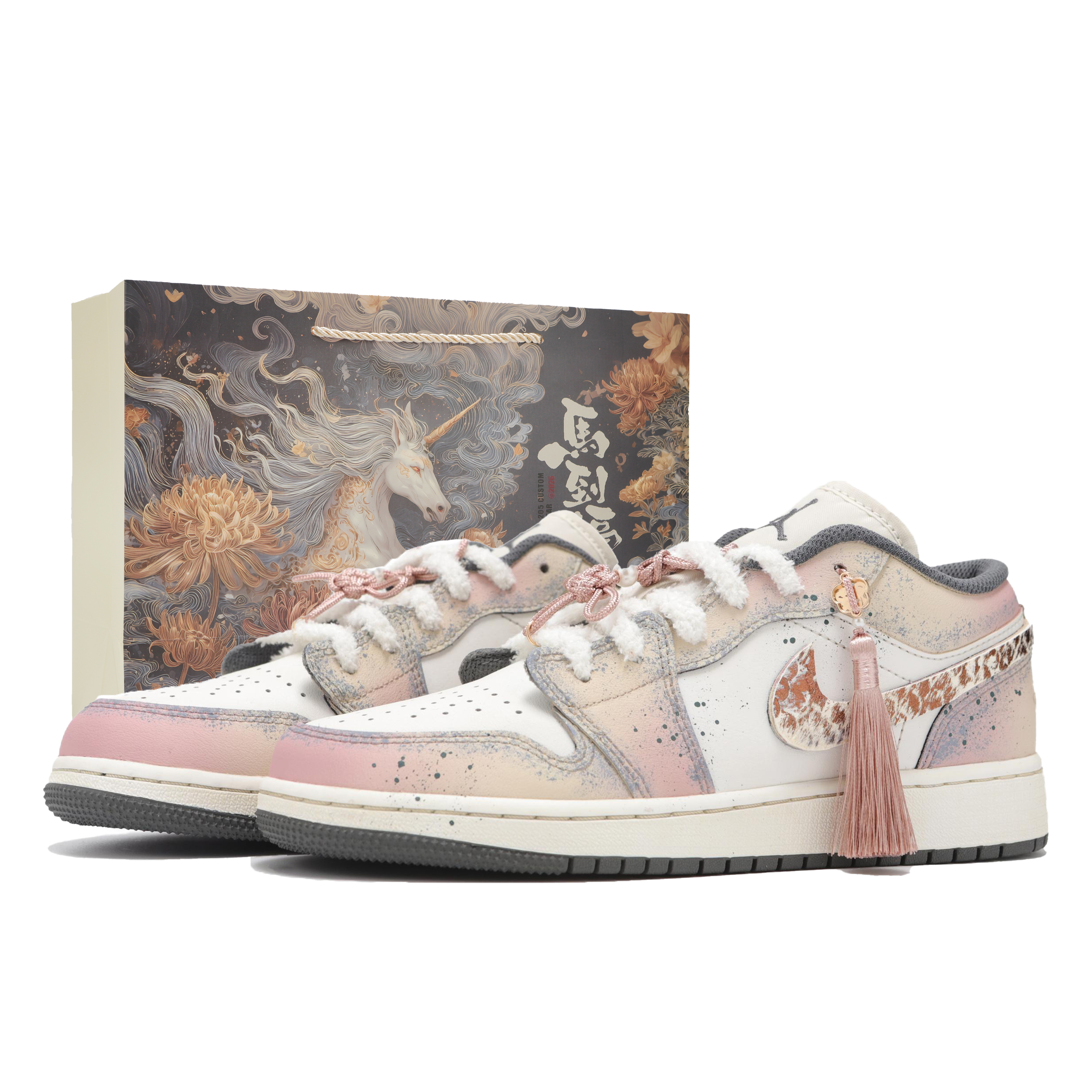 

Jordan Кроссовки Air 1 Abrasion Resistant Low top Vintage мужские пастельно-розовые