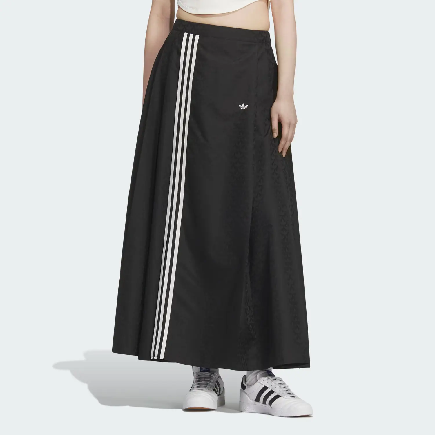 Новая юбка ss25 китайский новый год повседневная длинная юбка women's Adidas Originals, черный — фото 3