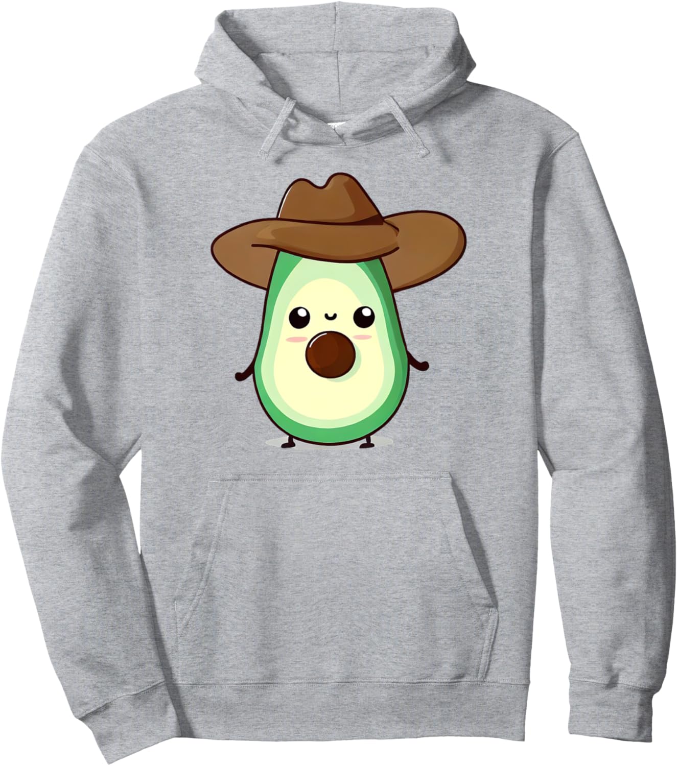 

Худи «Ковбой с авокадо» Kawaii Avocado Cowboy Collection, серый