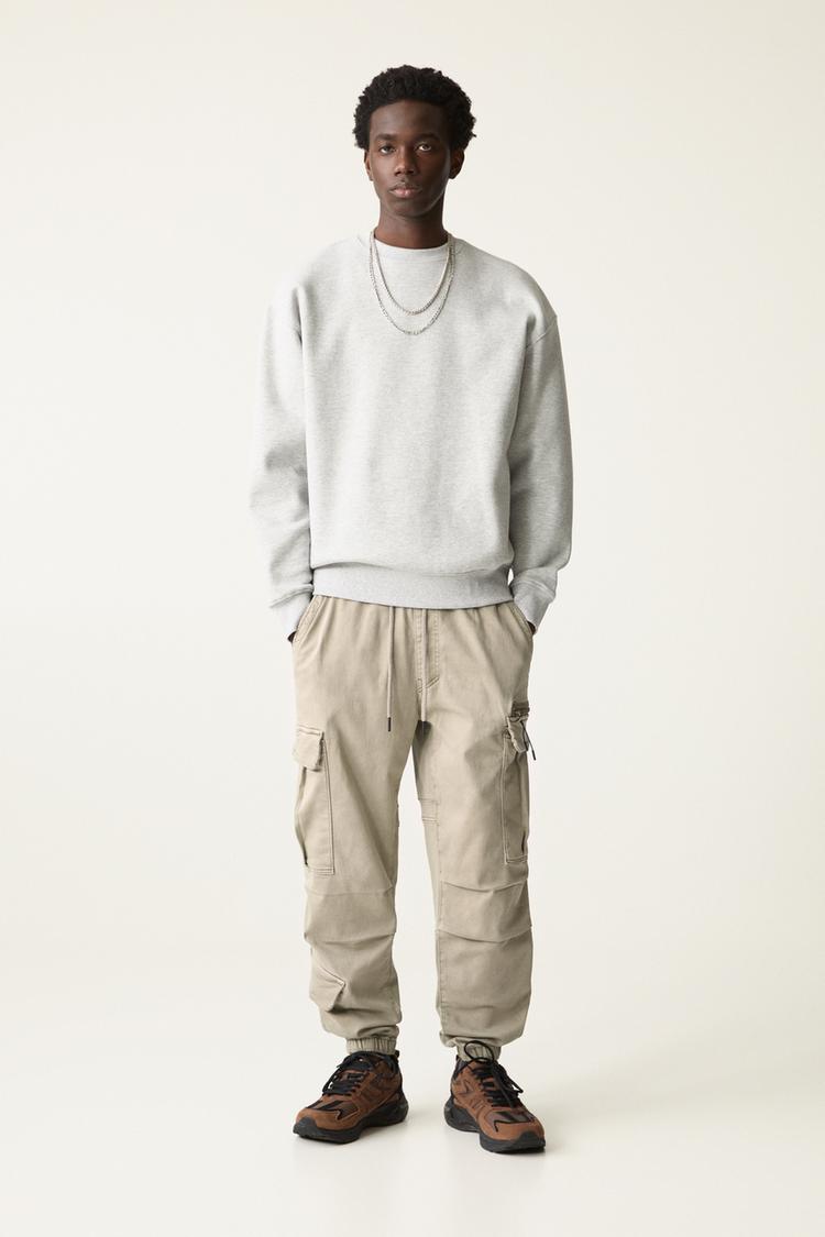 

Брюки-Джоггеры карго Pull And Bear, хаки