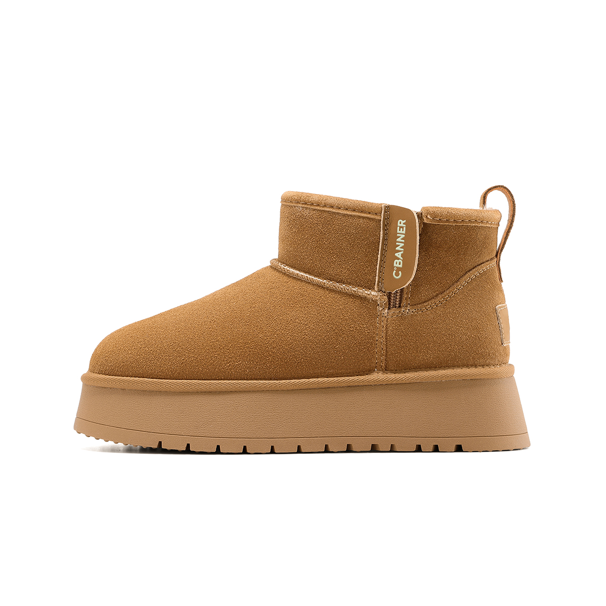 C°BANNER Тёплые короткие зимние сапоги женские - хаки, цвет Khaki — фото 3
