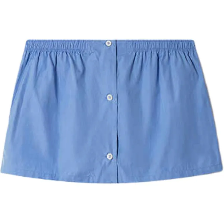 Юбка мини Poplin с вышитым логотипом MIU MIU, sapphire синий