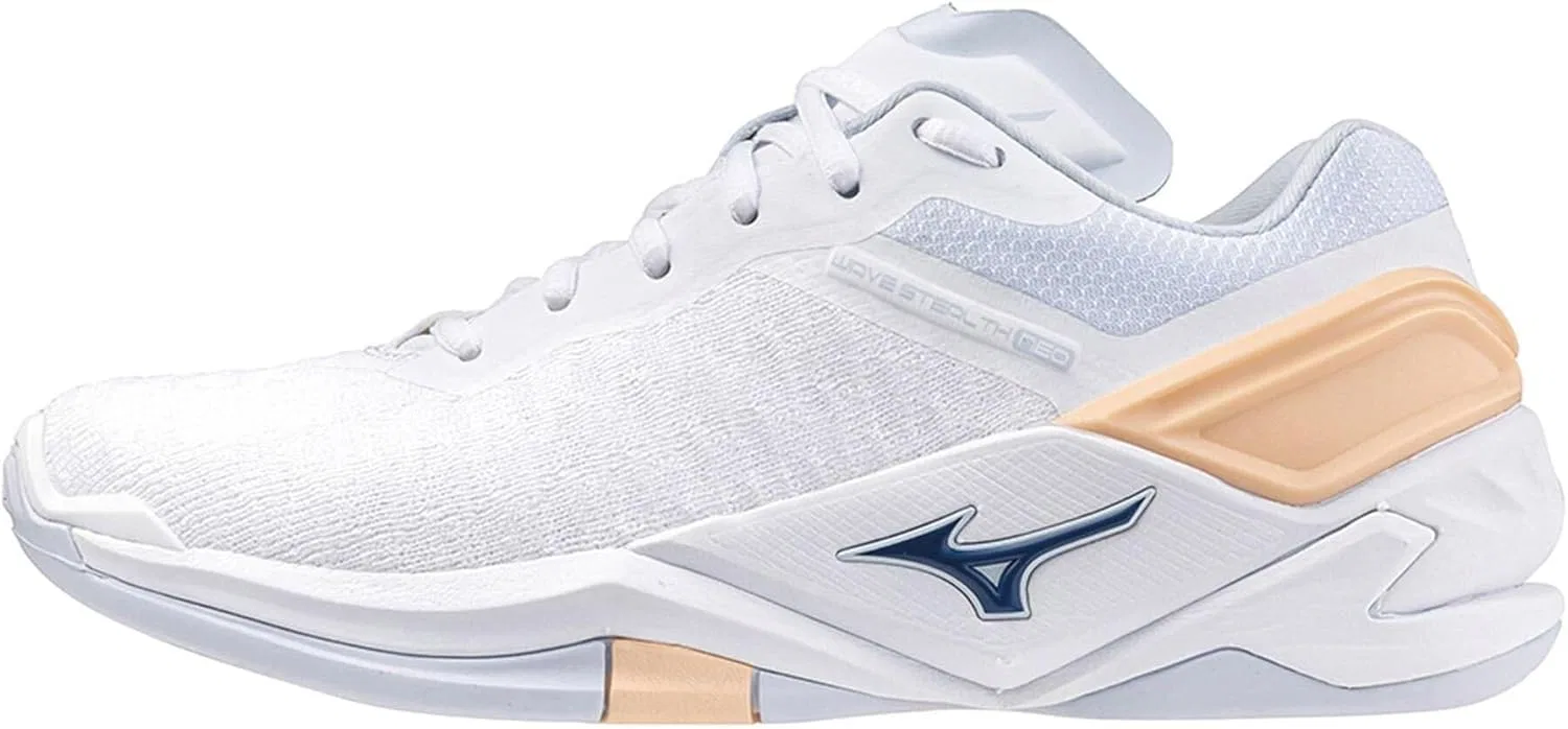 Кроссовки Mizuno Unisex Wave Stealth Neo WOS, White Navy Peony Peach Parfait