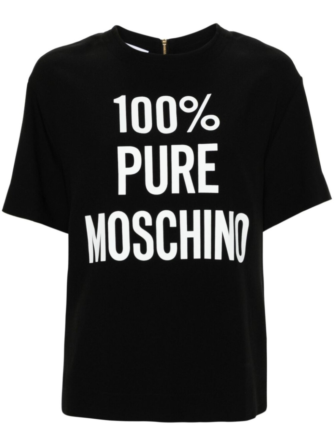 

Moschino футболка с надписью, черный