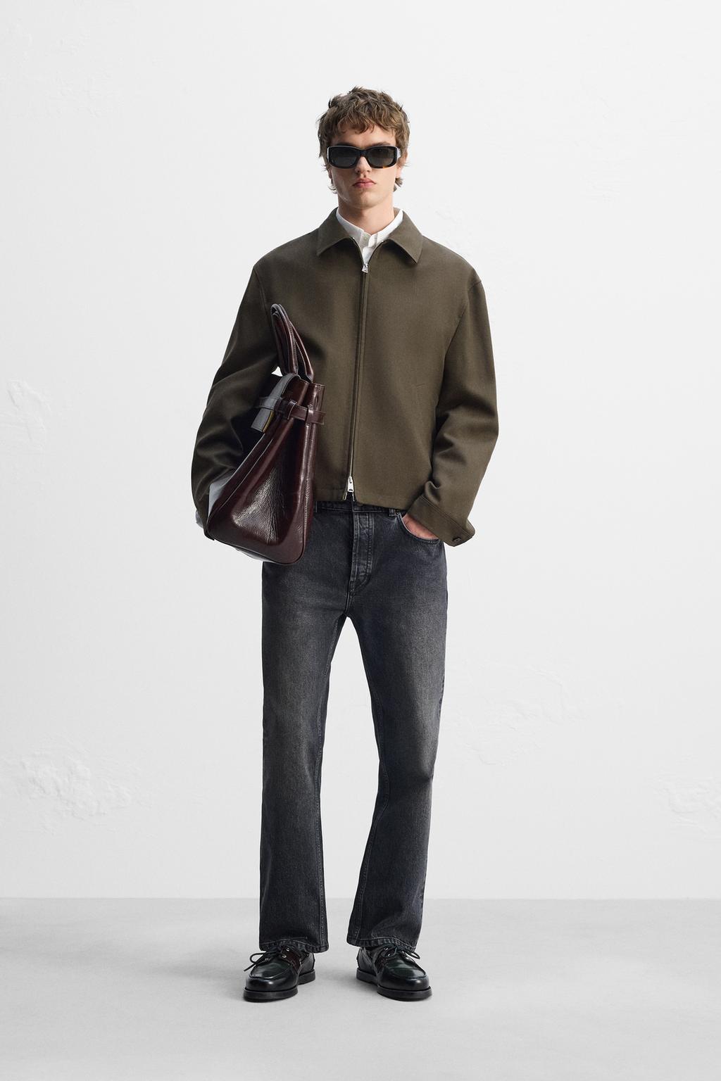 

Шерстяная верхняя рубашка ZARA, цвет Earth