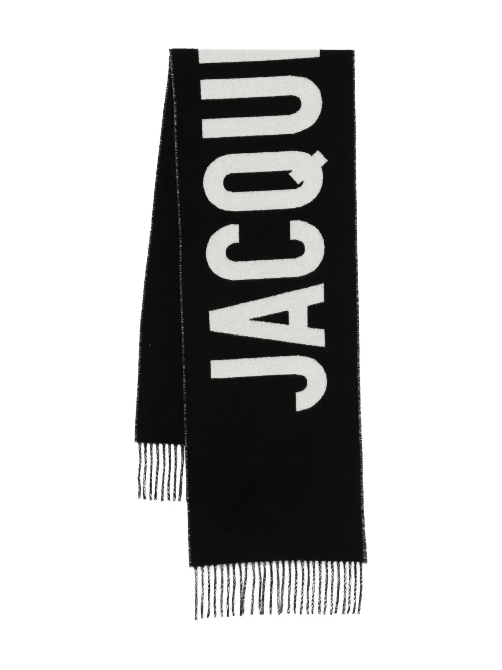 

Шарф с вышитым логотипом JACQUEMUS, черный