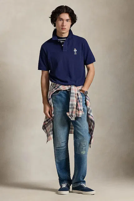 Поло хлопковое Polo Ralph Lauren, синий — фото 3