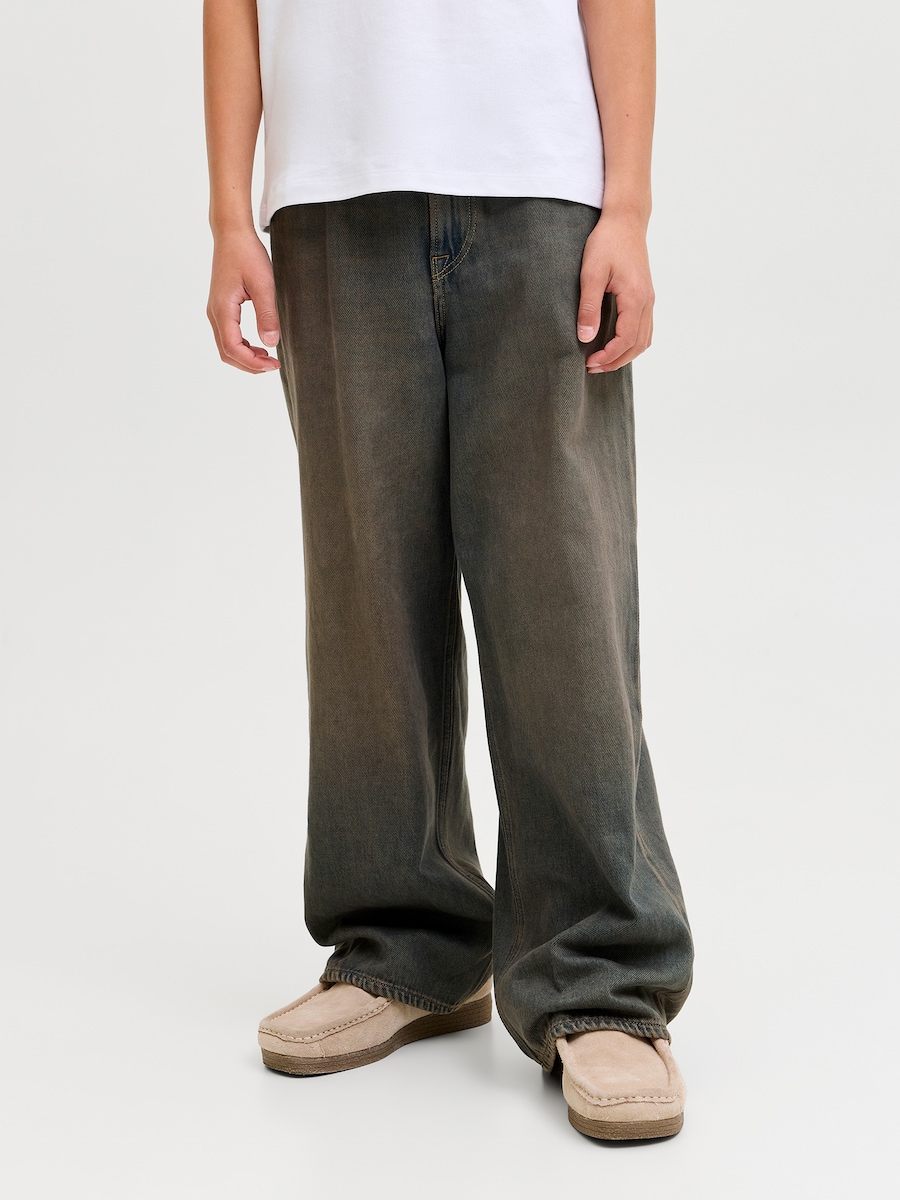 Джинсы с широкими штанинами Jack & Jones Junior JJIDave, темно-синий — фото 3