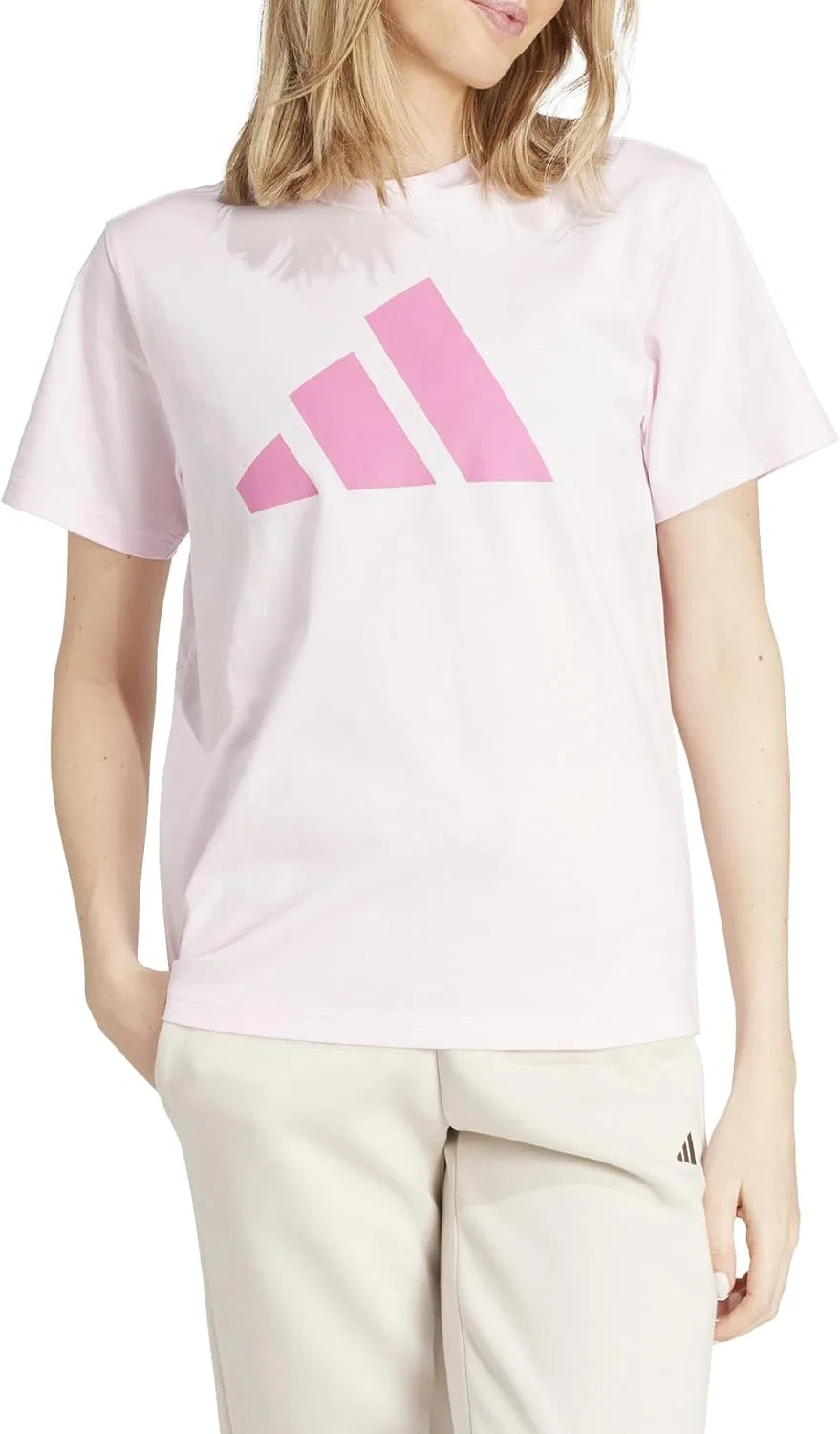 Футболка с принтом adidas PWR 3 Graphic Tee, Clear Pink — фото 3